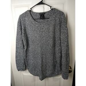 Design In History Woman XL Sweater Black Heathered Pullover Long Sleeves Casual